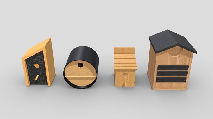 Bird houses – Free 3D Model STL