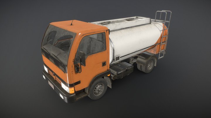 Light Truck Cistern - Low Poly 3D Model