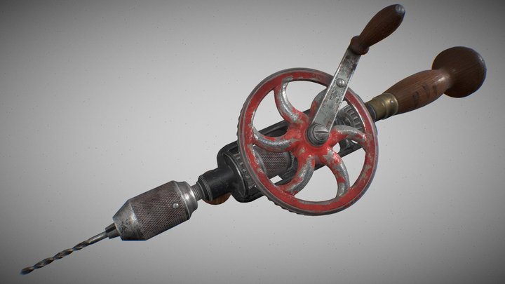 Miller Falls Drill No. 980 - Texturing Practice 3D Model