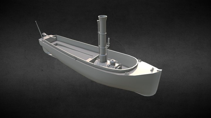 Steam Lifeboat 3D Model
