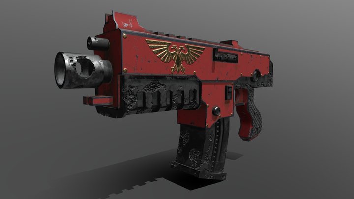 warhammer 40k Bolter 3D Model