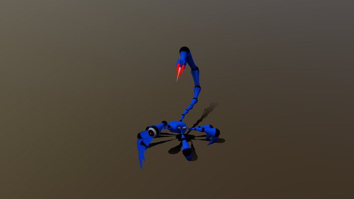 Scorpion Robot aimlessly running around 3D Model
