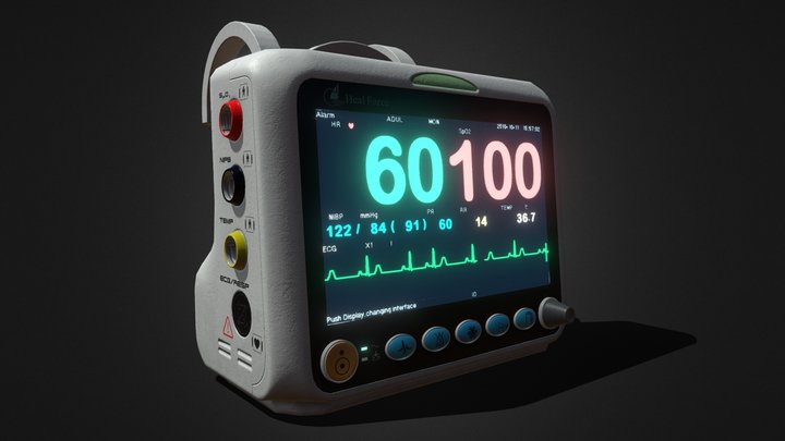 Monitor Multiparameter HealForce Deluxe 70 Model 3D Model