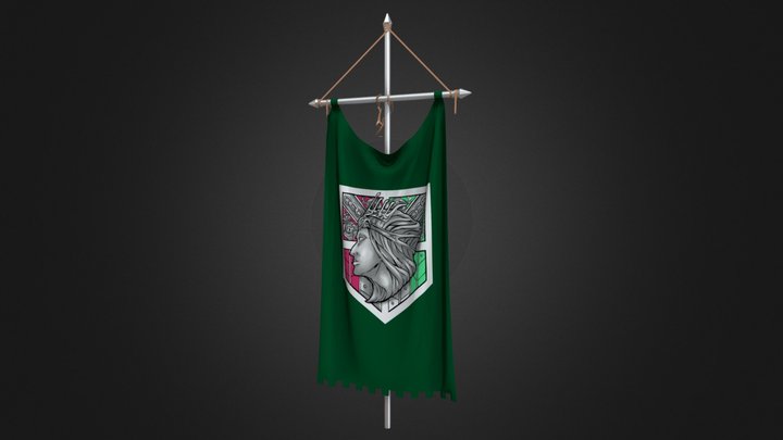 Attack On Titan Flag 3D Model