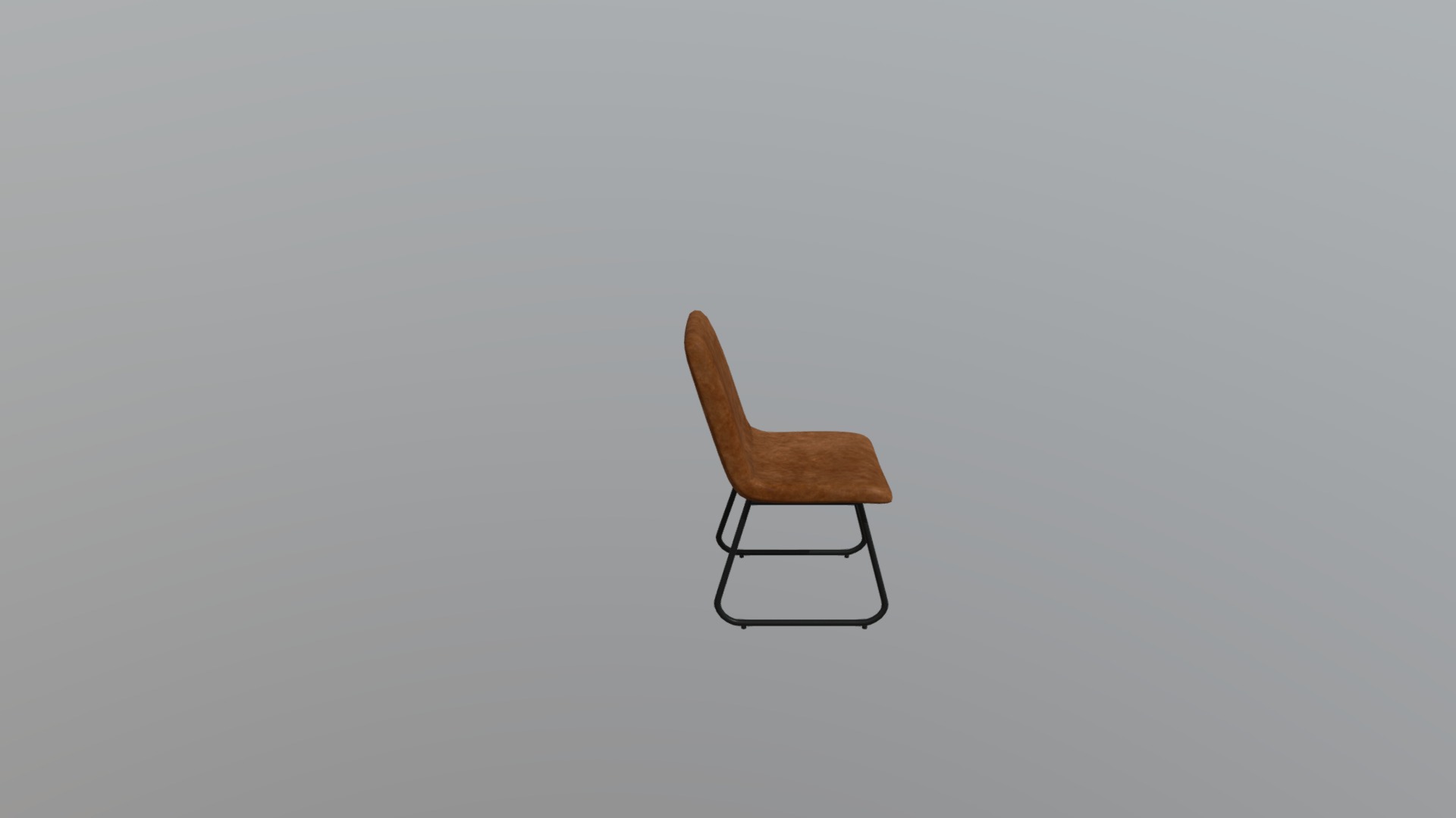 3D model Faux Leather Chair - This is a 3D model of the Faux Leather Chair. The 3D model is about a chair on a white background.