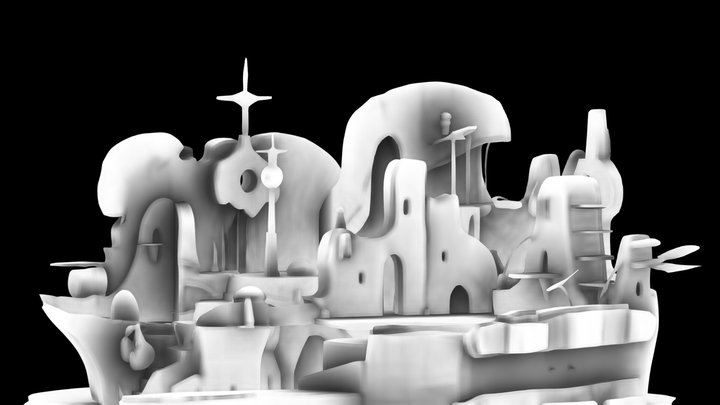 Fantasy village 3D Model