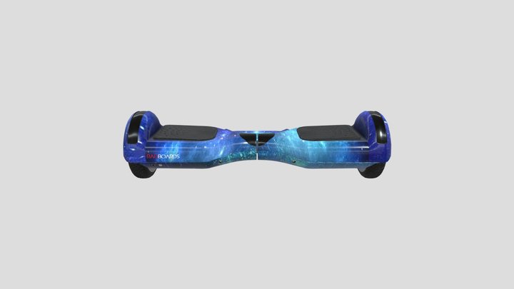galaxy blue Hoverboard 3D Model