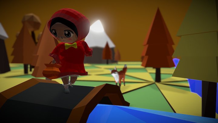 Little Red Riding Hood (Low Poly) 3D Model