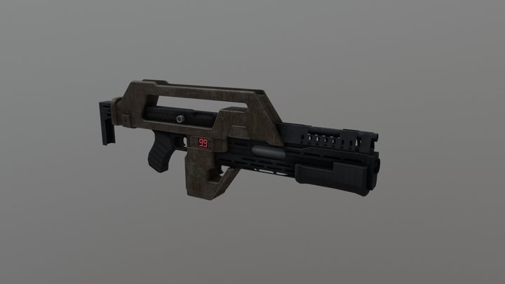 Aliens - M41A1 Pulse Rifle 3D Model