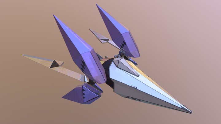 Star Fox Assault Arwing Replica v2.0 3D Model