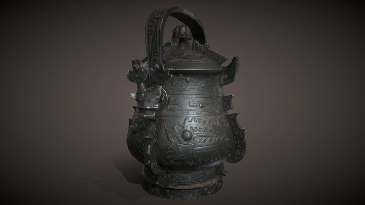a ewer with a hoop handle/Haihun Marquis tomb 3D Model