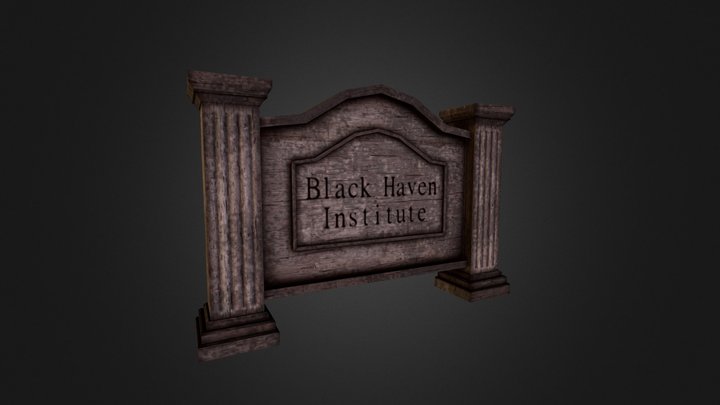 Black Haven Institute Sign 3D Model