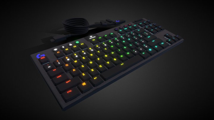 Logitech G915 TKL Wireless Mechanical Keyboard 3D Model