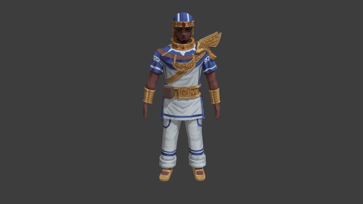 [STUDENT WORK] Egyptian character 3D Model