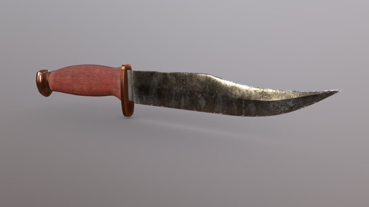 Bowie Knife 3D Model
