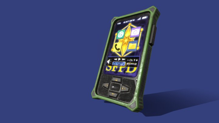 Futuristic Police Communication Device 3D Model