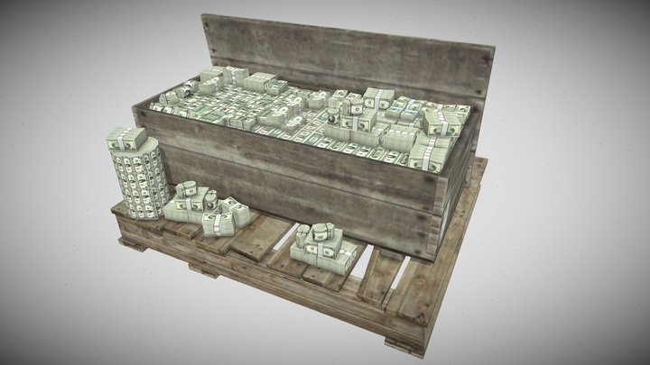 Money Crate v2 3D Model