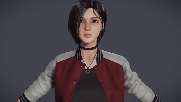 Mia - Game ready character 3D Model