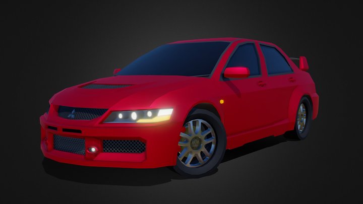 Mitsubishi Lancer Evolution IX 3D Model