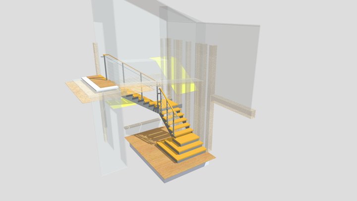 Apesia House Stairs _ Iman -P02 3D Model