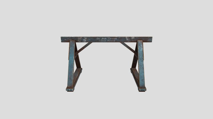Zombie's Hazard Barrier 3D Model