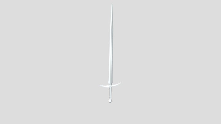 2 Wielding Sword 3D Model