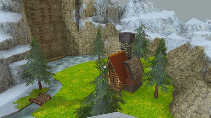 Spring Mountain scene – Modelo 3D gratuito STL