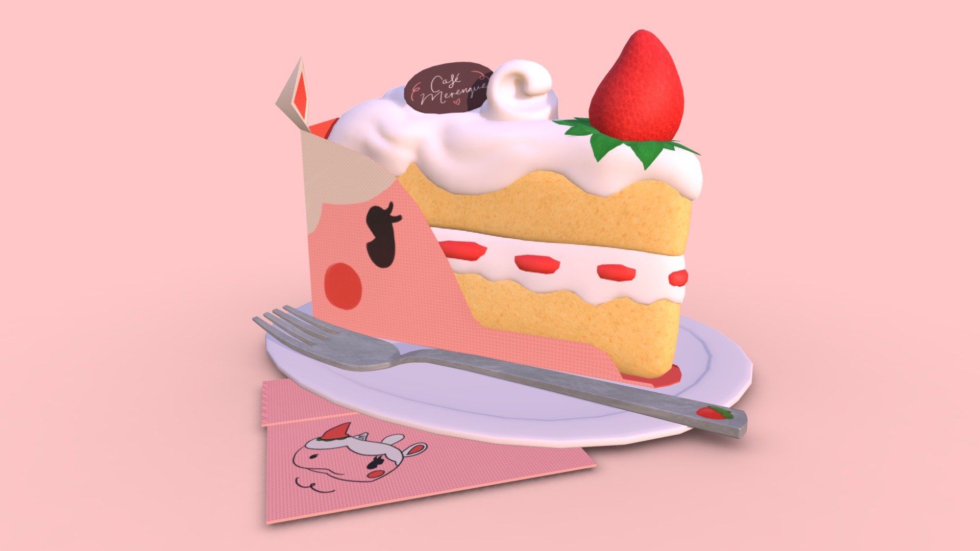 Merengue Cake (ACNH Fan Art) 3D model by aylinaurora [b324b32