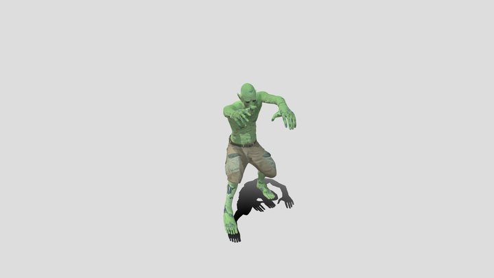 Walking zombie-elf 3D Model