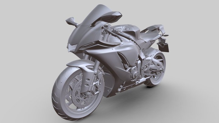 Yamaha YZF-R1 2020 Sportbike Ready to Print STL 3D Model