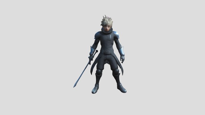 Fantasy Warrior Character 3D Model