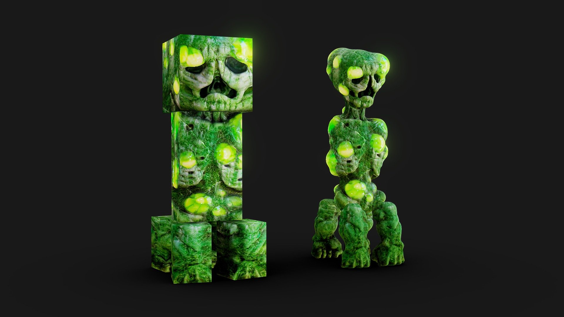 Modelo de Creeper Real Life MINECRAFT! Modelo 3D - TurboSquid 888208