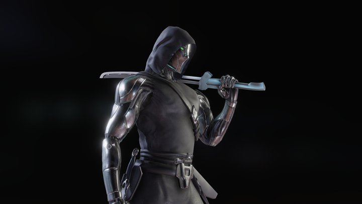 Ninja Cyborg 3D Model