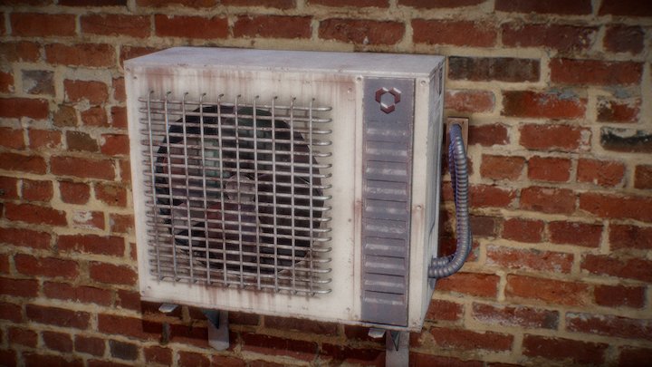 Rusted Air Conditioner 3D Model
