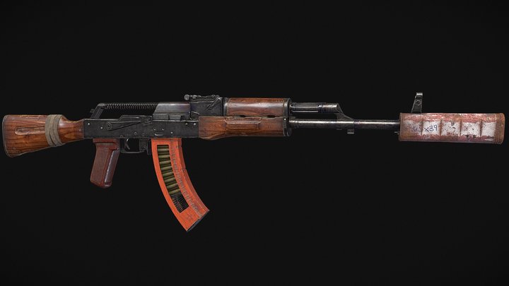 AK47 - Metro Inspired 3D Model
