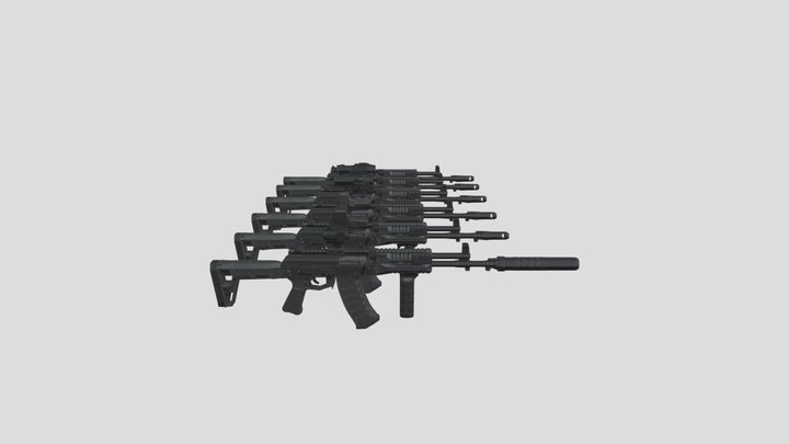 AK-12\ AK-12 Attachments 3D Model