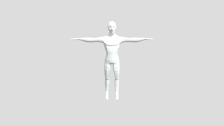 Low Poly Character Base Mesh 3D Model