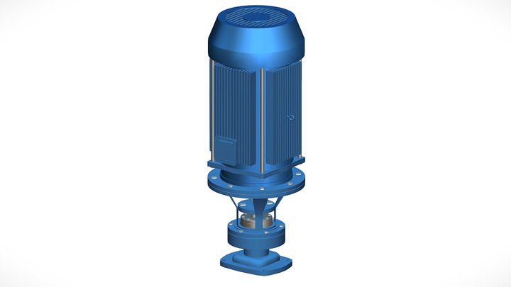 Vertical Centrifugal Booster Pump V1 3D Model