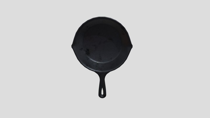 002a1_ Kitchen Tools_ Cast Iron Skillet 3D Model