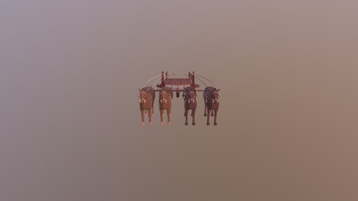 Horse Carriage Qin 3D Model