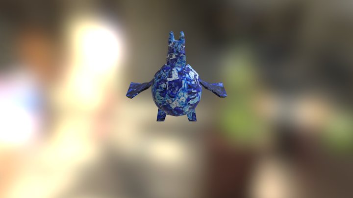 Marble Eye Dragon 3D Model