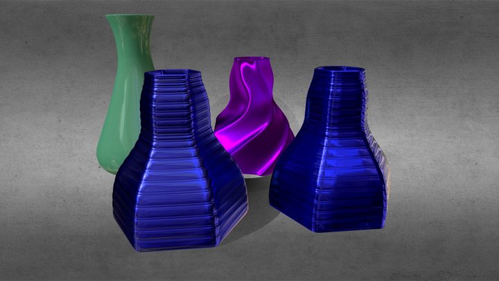 Vase Pack V1 3D Model