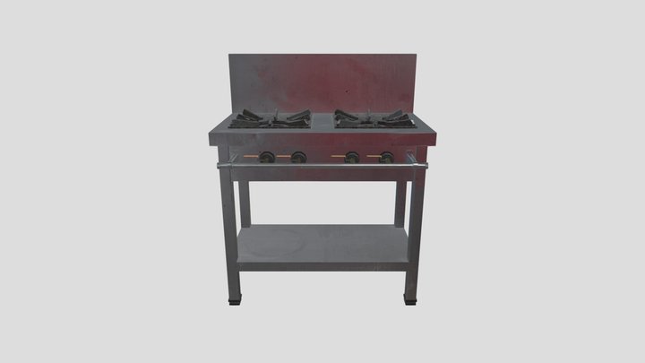 Low poly - Double Burner Gas Stove