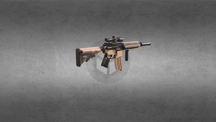 HK-416(wip) 3D Model