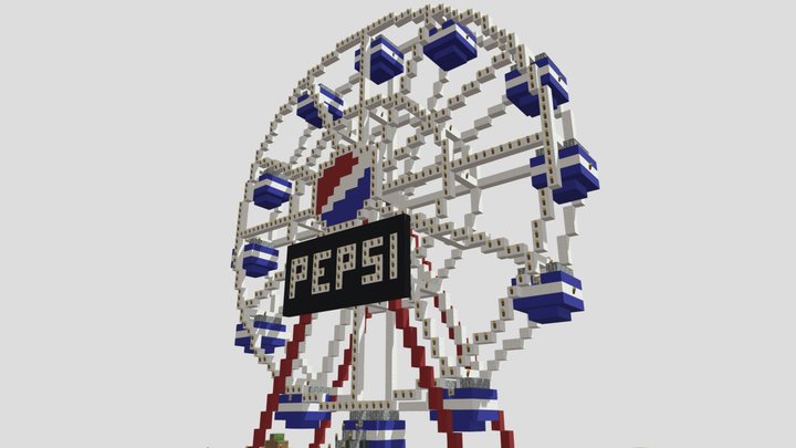 Minecraft - Pepsi Ferris Wheel 3D Model