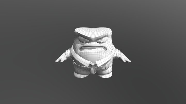 Anger Ajustado 3D Model