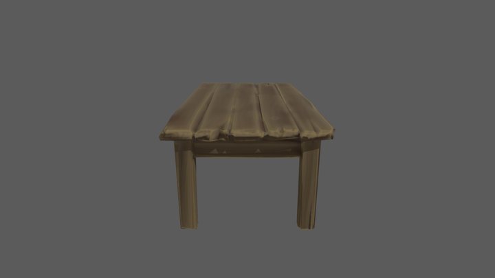 Stylized Wood Table (Practice) 3D Model