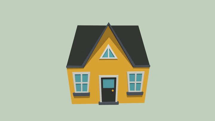 Low poly House_ Game Asset 3D Model