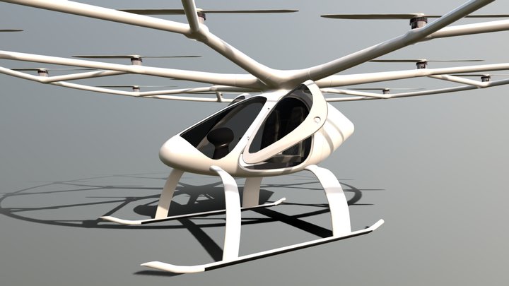 Autonomous EVTOL Air Taxi 3D Model