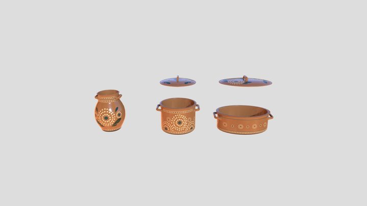 ClayPots 3D Model